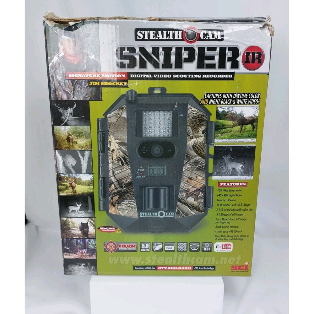 NEW Stealth Cam Sniper IR Jim Shockey Signature Edition Digital Video Camera 8MP